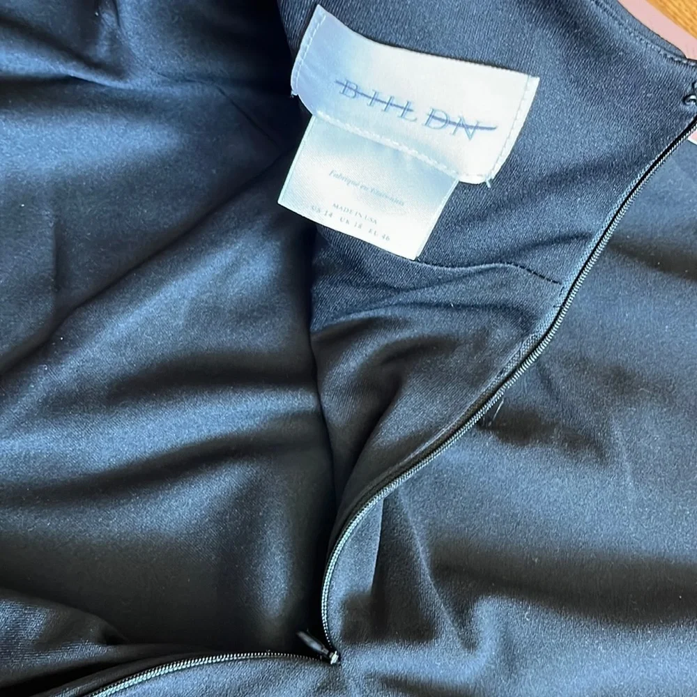 NWT BHLDN for Anthropologie Ana Crepe Dress 14 short sexy black.